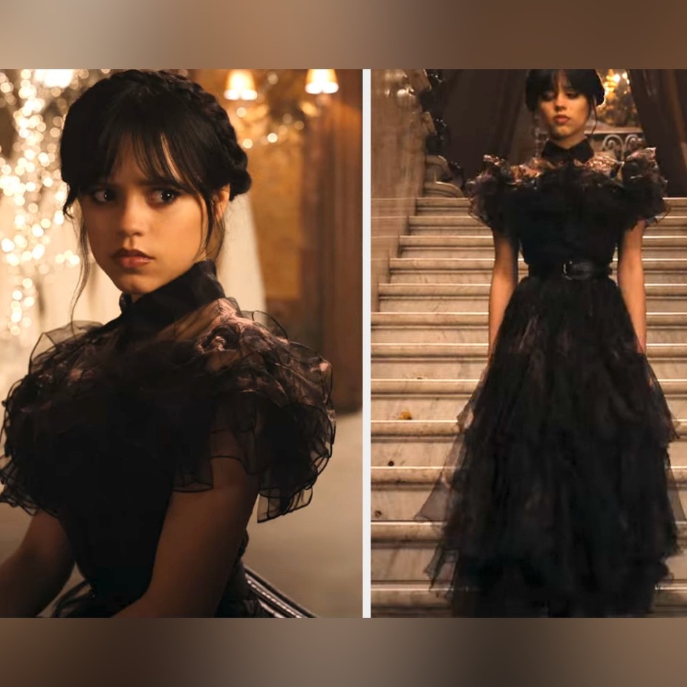 LAST ONE!!! New kids Wednesday Halloween party prom dress